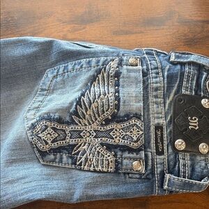 Miss Me Women's Denim Jeans with Silver Embellishments